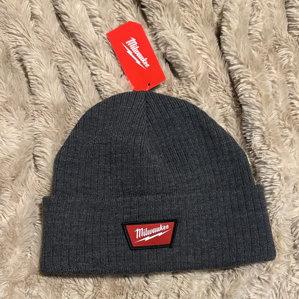 Milwaukee Dark Gray Knit Beanie for Men